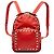 Mini zaino Rockstud Valentino in vitello rosso