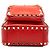 Mini zaino Rockstud Valentino in vitello rosso - vista 3