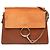 Chloé Faye Crossbody in vitello e camoscio marrone Medium
