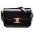 Céline Celine Black Classique Shiny Calfskin Triomphe Crossbody Schwarz
