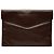 Clutch a Busta Chanel in Pelle di Vitello Liscia Marrone CC Marrone scuro