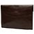 Clutch a Busta Chanel in Pelle di Vitello Liscia Marrone CC Marrone scuro - vista 2