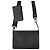 Portafoglio indossabile Louis Vuitton Black Monogram Shadow Gaston Nero