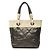 Chanel Paris Biarritz Tote Small aus gestepptem, bicolor beschichtetem Canvas in Grau Braun Anthrazitgrau