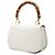 Gucci White Calfskin Bamboo Night Bianco - vista 2