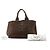 Tote Bag Prada Large in Suede e Canapa Marrone con Logo Marrone scuro - vista 7