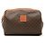 Céline Necessaire Celine in tela rivestita Macadam marrone