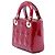 Autre Marque Dior Red Mini Patent Cannage Lady Dior Rosso Bordò - vista 2