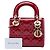 Autre Marque Dior Red Mini Patent Cannage Lady Dior Rosso Bordò - vista 7