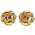 Orecchini a clip Chanel Gold CC placcati in oro D'oro