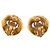 Orecchini a clip Chanel Gold CC placcati in oro D'oro - vista 2