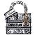 Autre Marque Dior White Mini Embroidered Canvas Plan de Paris Lady D Lite Blanco