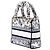 Autre Marque Dior White Mini Embroidered Canvas Plan de Paris Lady D Lite Blanco - vista 2