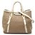Bow Borsa Satchel Prada in tela Canapa beige con logo e fiocco