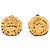 Orecchini a clip Chanel Gold Gold Plated Archer Medallion D'oro