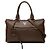 Borsa Prada in Vitello Phenix marrone con chiusura a zip