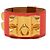 Bracciale Collier de Chien Hermès in Epsom rosso e placcato oro - vista 3