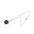 Collana con pendente Chanel Black CC placcata oro smalto Camélia Nero