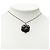 Collana con pendente Chanel Black CC placcata oro smalto Camélia Nero - vista 6