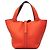Hermès Orange Clemence and Swift Picotin Lock 18 Eclat Laranja