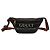 Borsa cintura Gucci Black Small Grained Calfskin Web Logo Nero