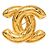 Spilla trapuntata Chanel Gold CC placcata oro D'oro