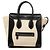 Céline Celine Mini Luggage Tote in tela e pelle bicolore marrone Beige