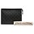 Louis Vuitton Black Monogram Eclipse Pochette Voyage MM Negro - vista 7