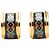 Orecchini a clip Hermès in smalto blu e placcati oro Cloisonné