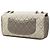 Chanel White Small Tricolor Quilted Jersey Reissue 2.55 East West Flap Bianco - vista 2
