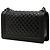 Le Boy Chanel Black Medium Quilted Lambskin Boy Flap Preto - vista 2