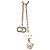 Autre Marque Collana lunga Dior Gold placcata oro con strass e perle sintetiche CD Tribal D'oro - vista 2