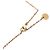 Autre Marque Collana lunga Dior Gold placcata oro con strass e perle sintetiche CD Tribal D'oro - vista 4
