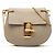 Chloé Mini Borsa a Tracolla Drew in Pelle di Agnello Grana Marrone Taupe