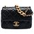 Chanel Black Mini CC Quilted Calfskin Multi Chain Single Flap Negro