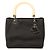 Autre Marque Dior Black Medium Canvas Lady Dior Preto