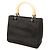 Autre Marque Dior Black Medium Canvas Lady Dior Preto - vista 2