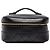 Borsa Vanity Chanel in pelle d'agnello matelassé nera con CC Nero