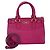 Borsa in pelle rosa Salvatore Ferragamo Double Gancini