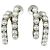Pendientes de botón Miu Miu plateados Plata