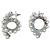 Pendientes de botón Miu Miu plateados Plata - vista 2