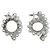 Pendientes de botón Miu Miu plateados Plata - vista 3