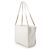 Saco Tote com corrente Chanel em couro de bezerro grão branco - vista 2