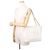 Saco Tote com corrente Chanel em couro de bezerro grão branco - vista 4