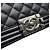 Borsa a tracolla Chanel in vitello martellato nero - vista 12