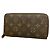 Louis Vuitton Monogram Zippy Long Wallet Braun