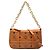 Bolso de mano con cadena MCM Visetos Logogram Castaño
