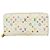 Portafoglio Zippy Louis Vuitton Monogram Multicolor Rosa Bianco