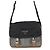 Bolsa de ombro Prada em couro Saffiano e nylon Marrom Preto
