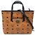 Bolso de mano/Bolso de hombro MCM Visetos Logogram Castaño Negro